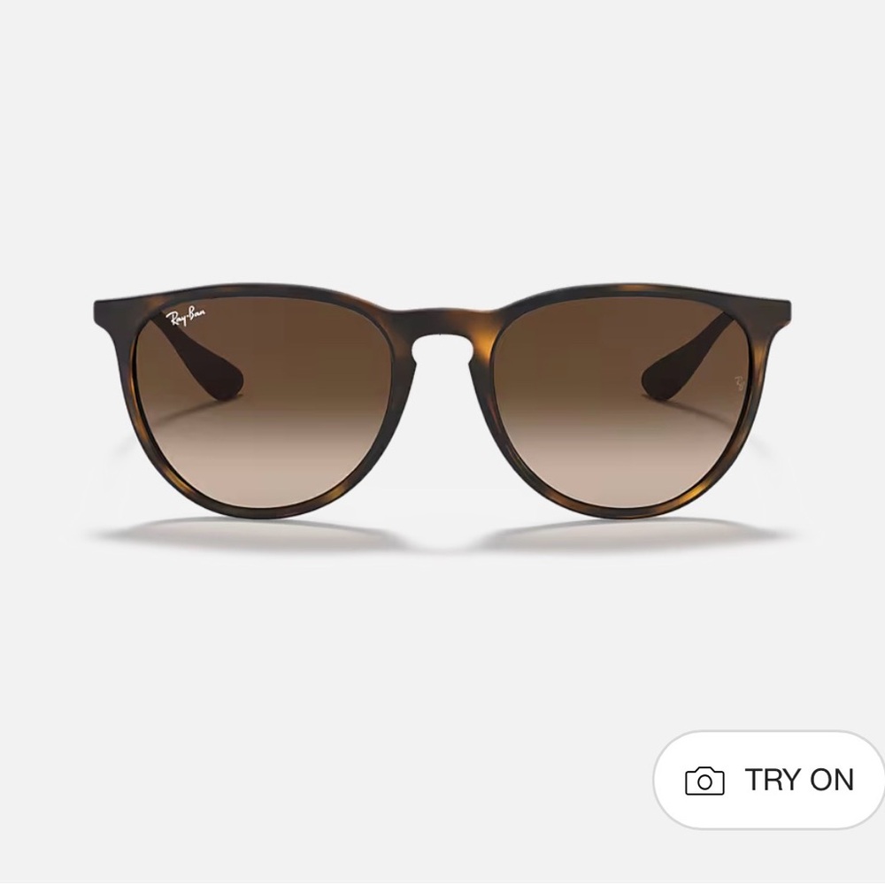 Ray-Ban Tortoiseshell Round Erika Sunglasses - Brown Gradient Lenses